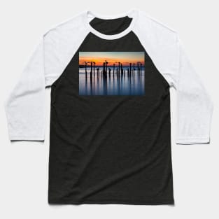 Pelican Silhouettes at Sunset Baseball T-Shirt